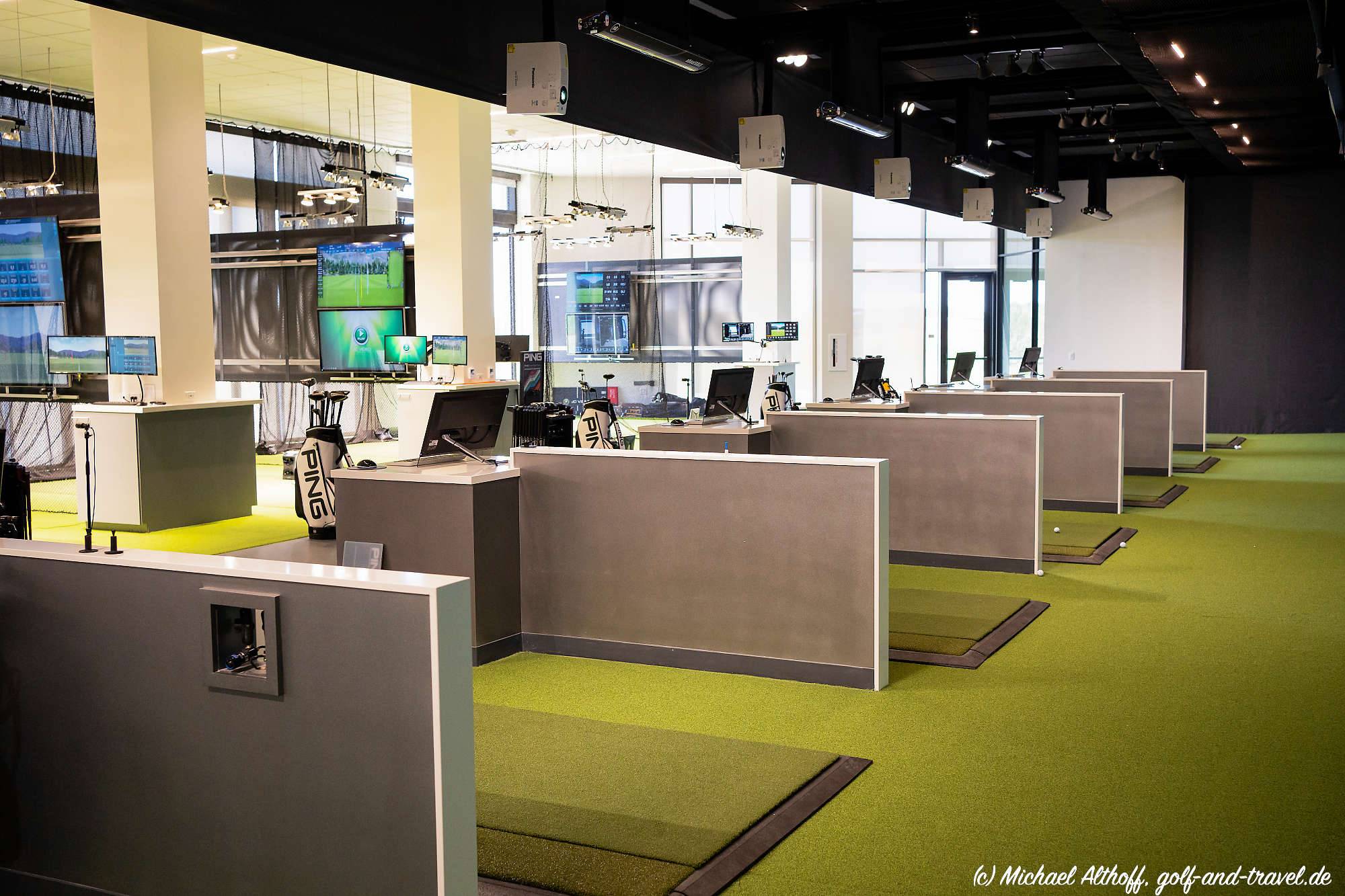 FRISCO, TX - AUGUST 17: The hitting bays and simulators inside of the PGA Frisco Campus on August 17, 2022 in Frisco, Texas. (Photo by The Mamones LLC/PGA of America)